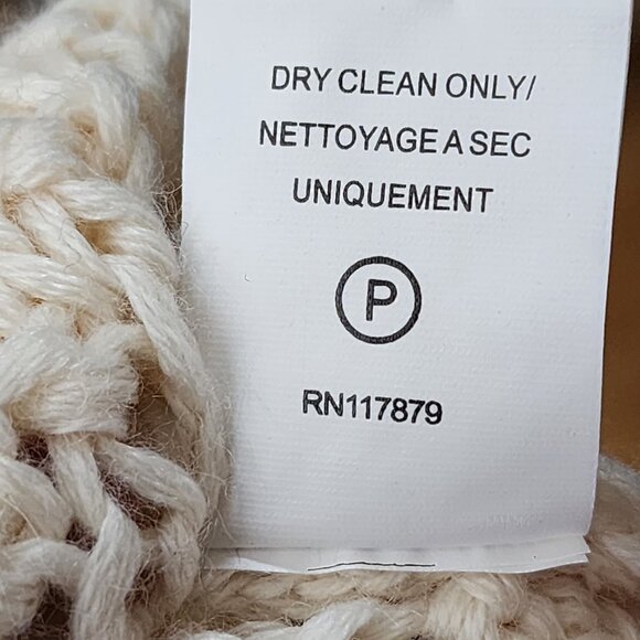 Manoush Ivory Wool Blend Turtleneck Lace Hem Sweater Dress - Picture 8 of 8